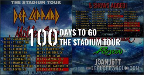 DEF LEPPARD's THE STADIUM TOUR 2022 Countdown (100 Days To Go)