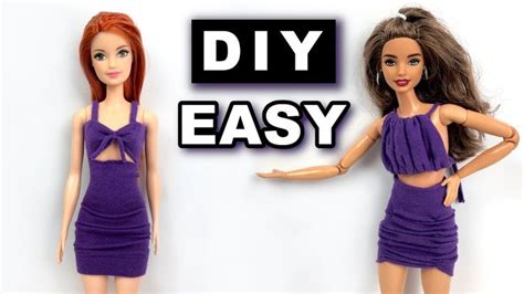 DIY 💜 EASY BARBIE CLOTHES | How to Make Easy Barbie Clothes | Barbie Doll Hacks | Barbie kleider ...