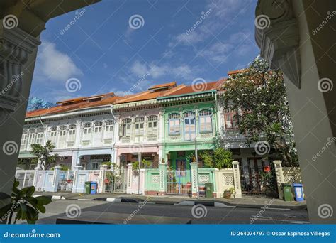 Peranakan Houses in Singapore Editorial Photography - Image of color ...