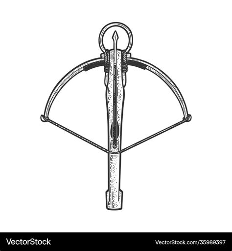 Crossbow sketch Royalty Free Vector Image - VectorStock