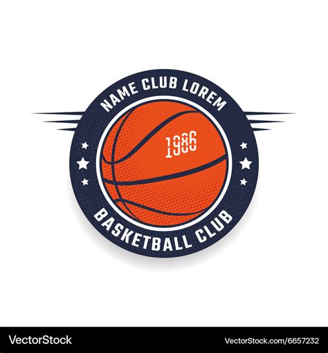 Basketball club logo Royalty Free Vector Image