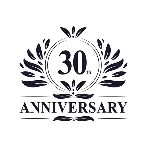 30th Anniversary celebration, luxurious 30 years Anniversary logo ...