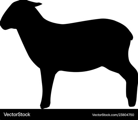 Lamb silhouette Royalty Free Vector Image - VectorStock