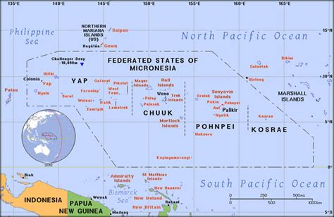 Full political map of Micronesia. Micronesia full political map ...