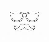 Mustache Moustache Template Printable Sketch Coloring Page sketch template