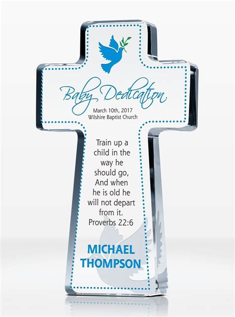 Cross Dedication Gift | Personalized candles, Gifts, Baby dedication