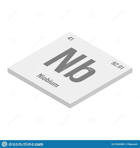 Niobium, Nb, Periodic Table Element Royalty-Free Illustration ...