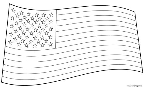 Coloriage Usa Drapeau American Dessin Etats-unis à imprimer