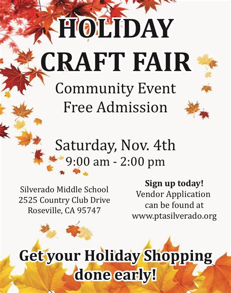 Nov 4 | Annual Craft Fair Silverado Middle School | Roseville, CA Patch