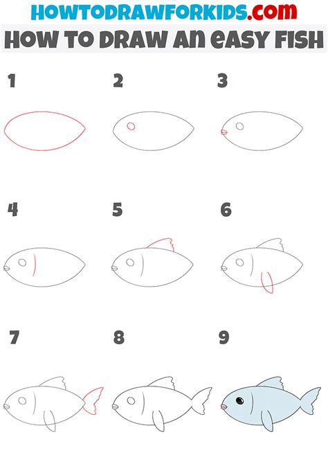 How to Draw an Easy Fish - Easy Drawing Tutorial For Kids