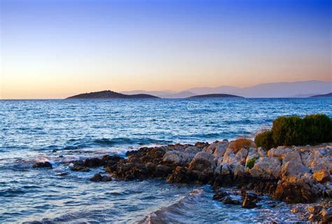 Sunset at Aegean Sea stock photo. Image of summer, beautiful - 15366324
