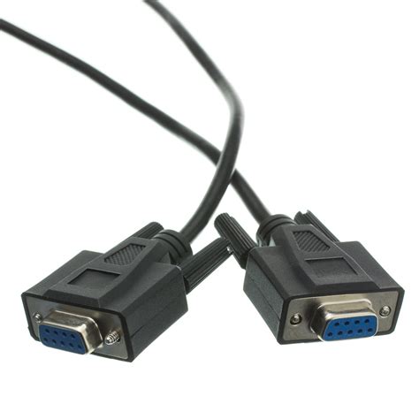 6ft Black Serial Cable, UL, DB9 Female, RS232