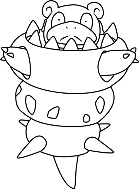 Mega Slowbro Pokemon Coloring Page - Free Printable Coloring Pages for Kids