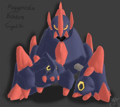 Roggenrola Family by oldanthropokemon on DeviantArt