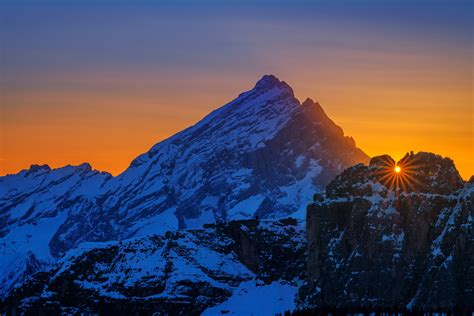 Sunstar at Sunrise Dolomite Mountains Italy Fine Art Print | Photos by ...