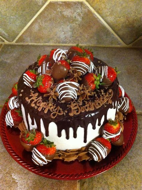 Image result for chocolate birthday cake for man | Strawberry cakes, Bakery cakes, Birthday cake ...