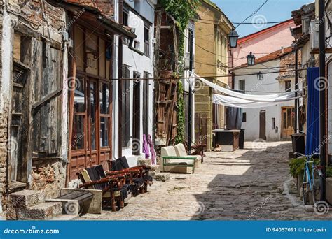 Street of the Old Town in Skopje Editorial Photo - Image of ...