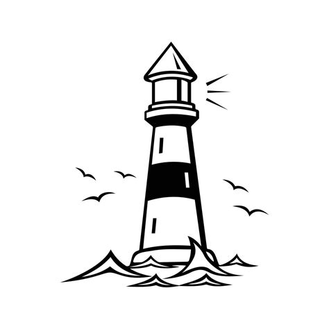 Lighthouse Beacon Birds Graphics SVG Dxf EPS Png Cdr Ai Pdf Vector Art ...