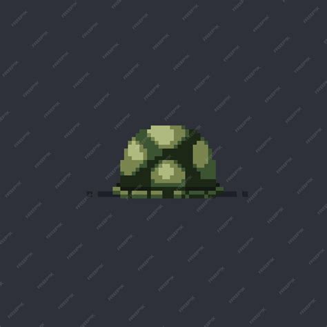 Premium Vector | Turtle shell in pixel art style