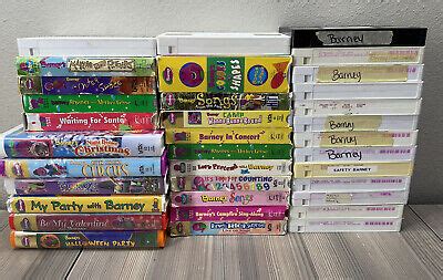 Barney & Friends VHS LOT of 36 VTG Tapes Clam Shell Concert Songs ...