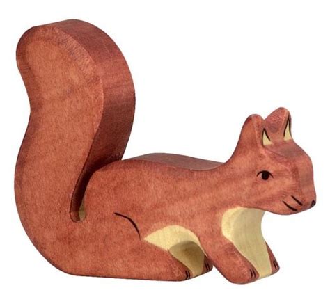 Holztiger Bosdieren - Eekhoorn | Wooden animals, Squirrel, Woodland animals