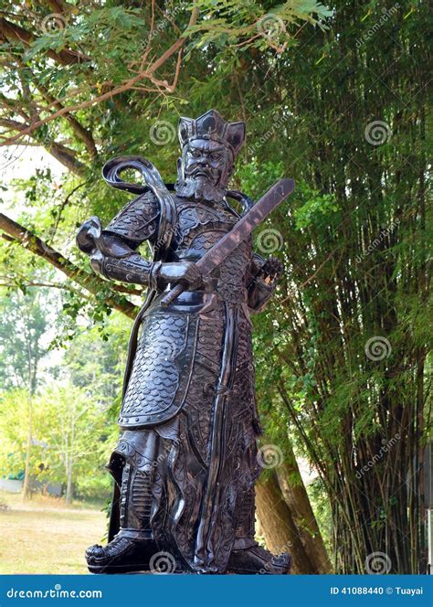 Chinese God Warrior Statue Or Four Heavenly Kings Stock Photo - Image ...