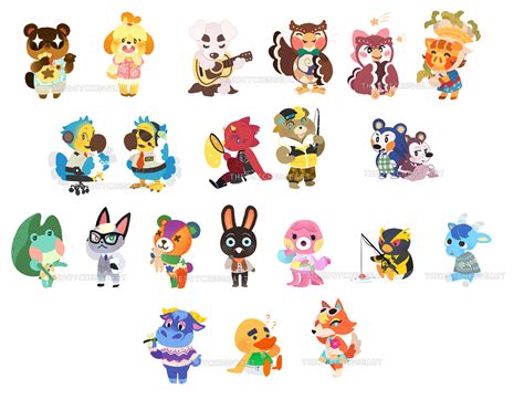 [OC] I made some cute Animal crossing stickers! : AnimalCrossing