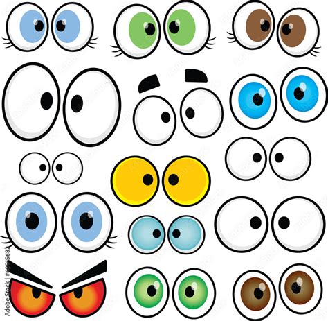 Cartoon Eyes Set 01 Stock Vector | Adobe Stock