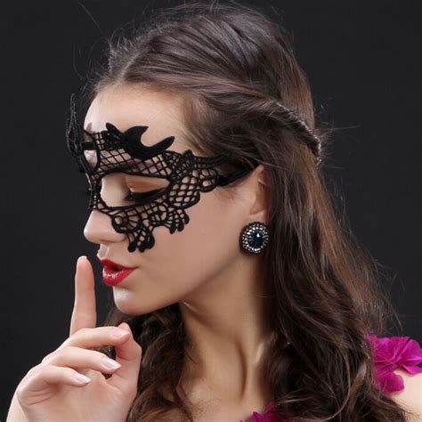 2020 Halloween Sexy Masquerade Masks Black Lace Masks Venetian Half ...