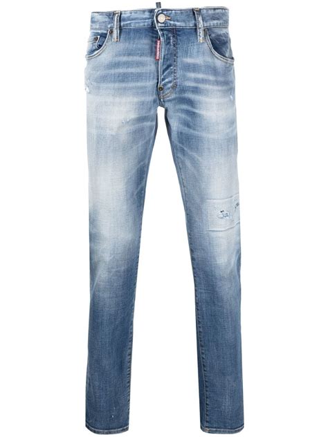 DSQUARED2 embroidered-logo straight-leg Jeans - Farfetch