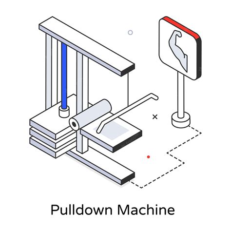 Premium Vector | A diagram of a pulldown machine with a sign in the middle