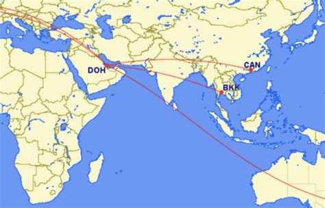 Qatar A380 Routes Map - UponArriving