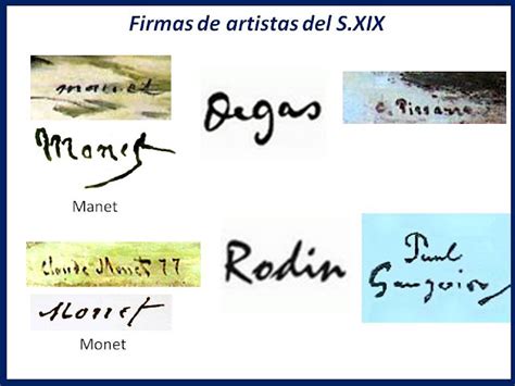 arte y artificios: AVERÍGUALO TODO SOBRE LA FIRMA DE LOS GRANDES ARTISTAS Y DE PASO, DE LA TUYA ...