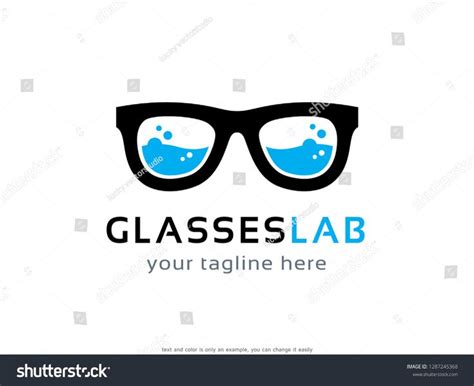 Glasses Lab Logo Template Design Vector Stock Vector (Royalty Free ...