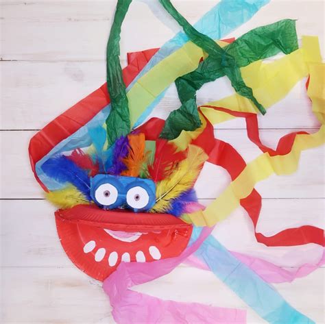 Chinese Dragon Puppet Craft with Paper Plates - Someone's Mum