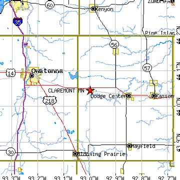 Claremont, Minnesota (MN) ~ population data, races, housing & economy