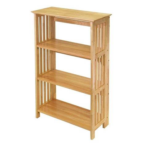 Shop Winsome Wood Mission Natural Wood 3-Shelf Bookcase at Lowes.com