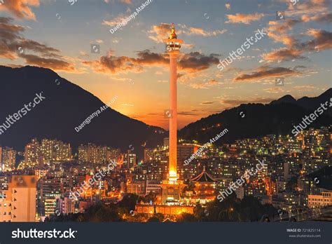 Busan City Skylight Busan Tower Night Stock Photo 721825114 | Shutterstock