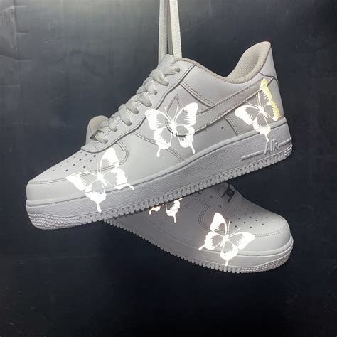 Reflective Butterfly Nike Air Force 1 Custom Sneakers – TheShoeCosmetics