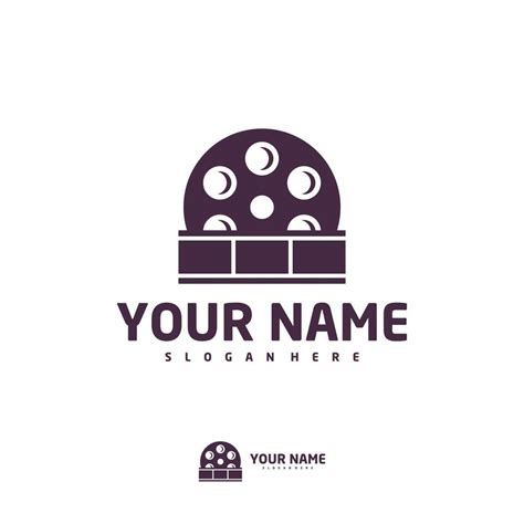 Cinema logo vector template, Creative Film Strip Cinema logo design ...