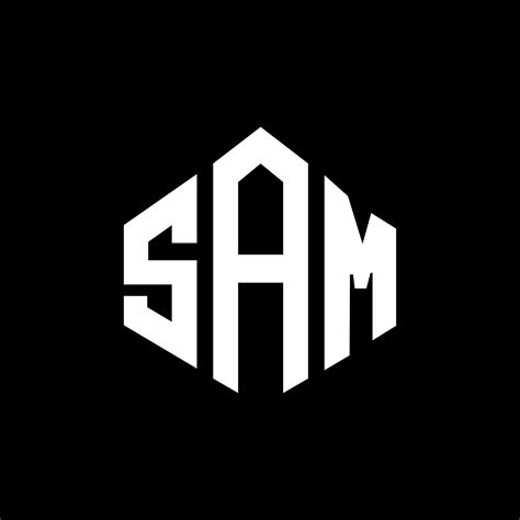 SAM letter logo design with polygon shape. SAM polygon and cube shape logo design. SAM hexagon ...