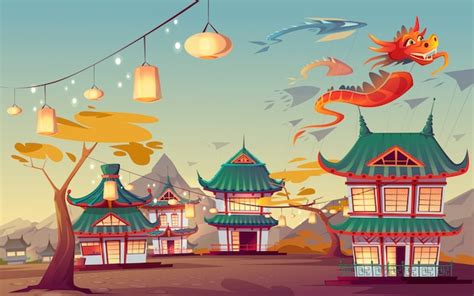 Free Vector | Illustration of Weifang kite festival in China