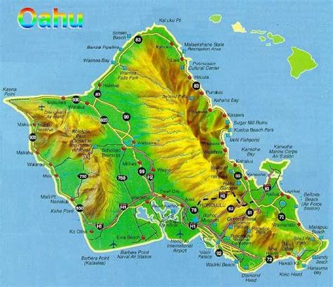 Oahu Hawaii Beaches - Bing Images | Oahu map, Oahu hawaii, Oahu