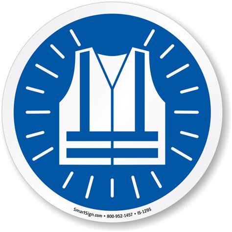 High Visibility Vest Symbol ISO Circle Sign | Ships Free, SKU: IS-1295 ...