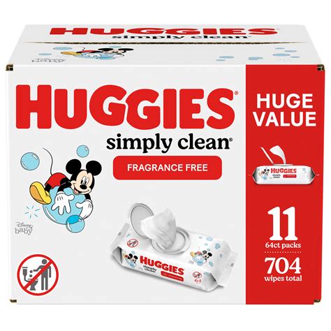 Huggies Simply Clean Fragrance Free Wipes - Shop Baby Wipes at H-E-B