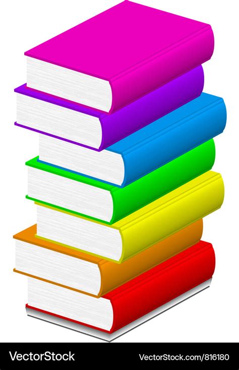 Colorful books Royalty Free Vector Image - VectorStock