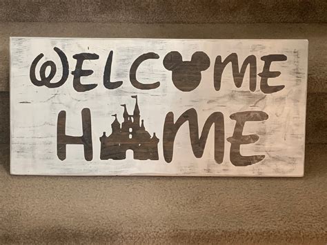 Welcome Home Disney Sign 12x24 Sign Custom Made | Etsy