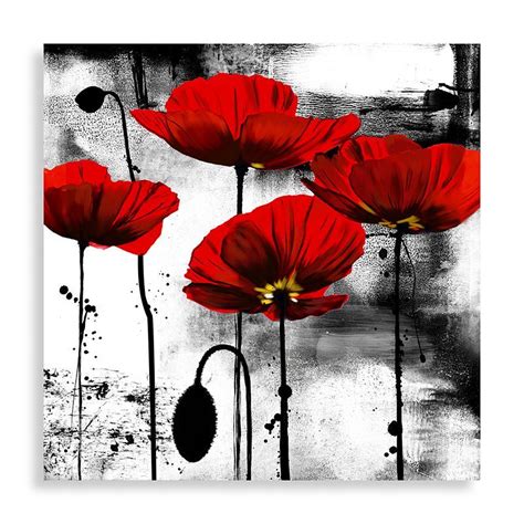 Product image 0 Poppy Wall Art, Poppy Art, Red Wall Art, Metal Tree Wall Art, Poppy Painting ...