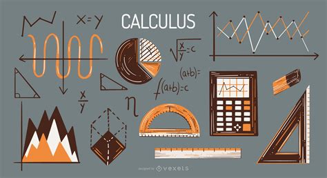 Calculus Elements Illustration Set Vector Download