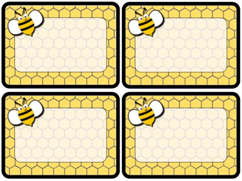 Bee Theme Name Tags | Teaching Resources